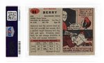 1957 TOPPS #94 RAYMOND BERRY (HOF) ROOKIE CARD PSA 4 VG-EX.