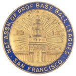 1915 NATIONAL ASSOCIATION OF PROFESSIONAL BASEBALL LEAGUES SAN FRANCISCO ENAMELED BRASS STUD.