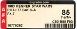 STAR WARS: RETURN OF THE JEDI (1983) - FX-7 77 BACK-A AFA 85 Y-NM+.