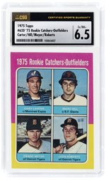 1975 TOPPS #620 '75 ROOKIE CATCHERS-OUTFIELDERS CARTER(HOF)/HILL/MEYER/ROBERT CSG 6.5 EX/NM+.