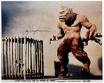 THE 7th VOYAGE OF SINBAD - RAY HARRYHAUSEN SIGNED PHOTO.