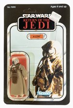 STAR WARS: RETURN OF THE JEDI (1983) - 4-LOM 65 BACK-A CARDED ACTION FIGURE.