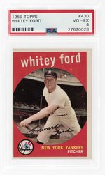 1959 TOPPS #430 WHITEY FORD (HOF) PSA 4 VG-EX.