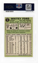 1967 TOPPS #5 WHITEY FORD (HOF) PSA 4 VG-EX.