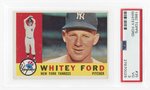 1960 TOPPS #35 WHITEY FORD (HOF) PSA 3 VG.