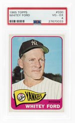 1965 TOPPS #330 WHITEY FORD (HOF) PSA 4 VG-EX.