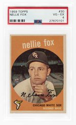 1959 TOPPS #30 NELLIE FOX (HOF) PSA 4 VG-EX.