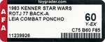 STAR WARS: RETURN OF THE JEDI (1983) - PRINCESS LEIA ORGANA (COMBAT PONCHO) 77 BACK-A AFA 60 Y-EX.