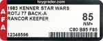 STAR WARS: RETURN OF THE JEDI (1983) - RANCOR KEEPER 77 BACK-A AFA 85 NM+.