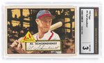 1952 TOPPS #91 RED SCHOENDIENST (HOF) CSG 3 VERY GOOD.