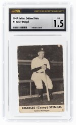 1947 SMITH'S OAKLAND OAKS #1 CASEY STENGEL (HOF) CSG 1.5 FAIR.