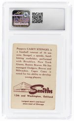 1947 SMITH'S OAKLAND OAKS #1 CASEY STENGEL (HOF) CSG 1.5 FAIR.