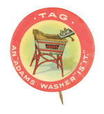 RARE "ADAMS WASHER" BUTTON FROM HAKE COLLECTION & CPB.