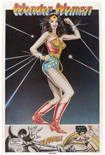 "SUPERHEROES" POSTER WITH WONDER WOMAN 1977 BY THOUGHT FACTORY.
