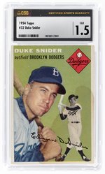 1954 TOPPS #32 DUKE SNIDER (HOF) CSG 1.5 FAIR.