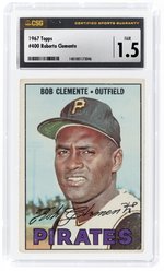 1967 TOPPS #400 ROBERTO CLEMENTE (HOF) CSG 1.5 FAIR.