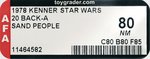 STAR WARS (1978) - SAND PEOPLE (TUSKEN RAIDER) 20 BACK-A AFA 80 NM.