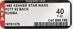 STAR WARS: THE POWER OF THE FORCE - ROMBA 92 BACK AFA 40 Y-GOOD.