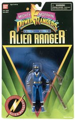 MIGHTY MORPHIN POWER RANGERS BLUE ALIEN RANGER CARDED ACTION FIGURE.