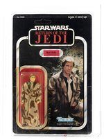 STAR WARS: RETURN OF THE JEDI (1984) - HAN SOLO (TRENCH COAT, CAMO LAPEL) 79 BACK-A AFA 85 Y-NM+.