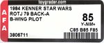 STAR WARS: RETURN OF THE JEDI (1984) - B-WING PILOT 79 BACK-A AFA 85 Y-NM+.