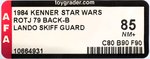 STAR WARS: RETURN OF THE JEDI (1984) - LANDO CALRISSIAN (SKIFF GUARD) 79 BACK-B AFA 85 NM+.