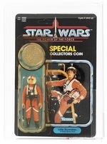 STAR WARS: THE POWER OF THE FORCE (1985) - LUKE SKYWALKER (X-WING PILOT) 92 BACK AFA 75 Y-EX+/NM.