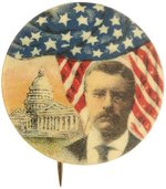 ROOSEVELT US CAPITOL PORTRAIT BUTTON UNLISTED IN HAKE.
