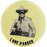 CLAYTON MOORE AS "LONE RANGER" ON RARE C. 1959 BUTTON FROM "TOP WESTERN T.V. STARS" SERIES.