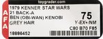 STAR WARS (1979) - BEN (OBI-WAN) KENOBI 21 BACK-A AFA 75 Y-EX+/NM (GRAY HAIR).