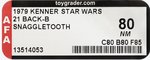 STAR WARS (1979) - SNAGGLETOOTH 21 BACK-B AFA 80 NM.