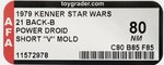 STAR WARS (1979) - POWER DROID 21 BACK-B AFA 80 NM (SHORT "V" MOLD).