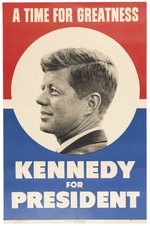 KENNEDY A TIME FOR GREATNESS LARGEST VARIETY OF ICONIC 1960 POSTER.