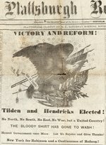 "TILDEN & HENDRICKS ELECTED!" RARE 1876 ERROR NEWSPAPER.