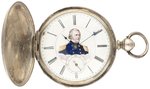 WINFIELD SCOTT MILITARY PORTRAIT DIAL PATENT LEVER POCKET WATCH.