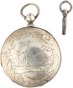 WINFIELD SCOTT MILITARY PORTRAIT DIAL PATENT LEVER POCKET WATCH.