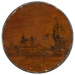 UNITED STATES V. MACEDONIAN WAR OF 1812 TWO SIDED SNUFF BOX.