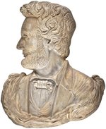 LINCOLN HIGHLY DETAILED CIVIL WAR ERA SILVERED BUST BEARDED PORTRAIT.