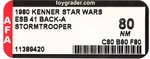 STAR WARS: THE EMPIRE STRIKES BACK (1980) - STORMTROOPER 41 BACK-A AFA 80 NM.