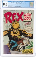 ADVENTURES OF REX THE WONDER DOG #18 NOVEMBER-DECEMBER 1954 CGC 8.0 VF.