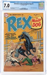 ADVENTURES OF REX THE WONDER DOG #19 JANUARY-FEBRUARY 1955 CGC 7.0 FINE/VF.