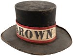 GREELEY & BROWN INCREDIBLE 1872 CAMPAIGN HATBAND.