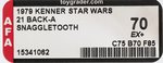 STAR WARS (1979) - SNAGGLETOOTH 21 BACK-A AFA 70 EX+.