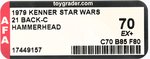 STAR WARS (1979) - HAMMERHEAD 21 BACK-C AFA 70 EX+.