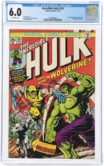 INCREDIBLE HULK #181 NOVEMBER 1974 CGC 6.0 FINE (FIRST WOLVERINE).