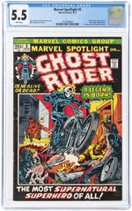 MARVEL SPOTLIGHT #5 AUGUST 1972 CGC 5.5 FINE- (FIRST GHOST RIDER).