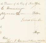 DEWITT CLINTON 1813 DOCUMENT SIGNED AS MAYOR OF NEW YORK CITY.