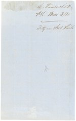 CORNELIUS VANDERBILT 1870 SIGNED LETTER TO JOHN SHERMAN REGARDING RAILROAD STEEL RAILS.