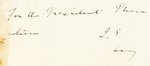 JAY GOULD 1878 PERSONAL LETTER TO HAYES TREASURY SEC. JOHN SHERMAN.