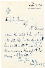 JAY GOULD 1878 LETTER TO HAYES TREASURY SEC. JOHN SHERMAN.